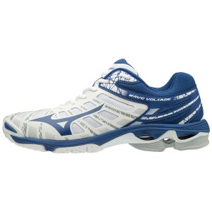 Adidasi Volei Mizuno Wave Voltage Barbati - Albi/Albastri